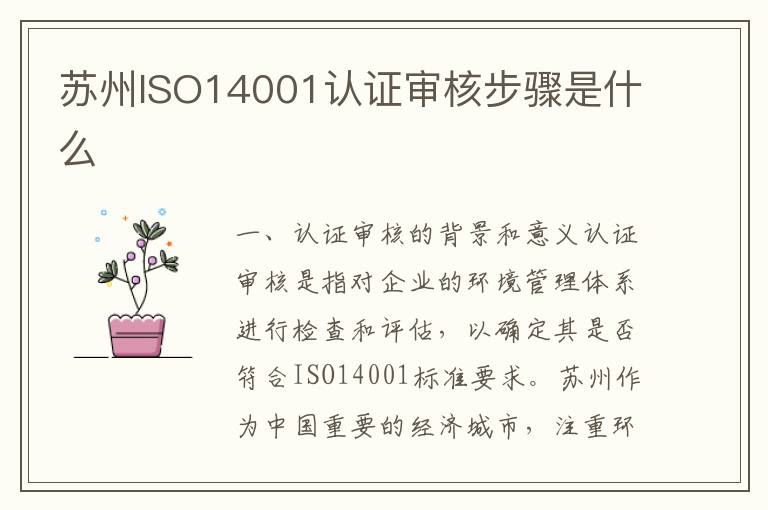 苏州ISO14001认证审核步骤是什么